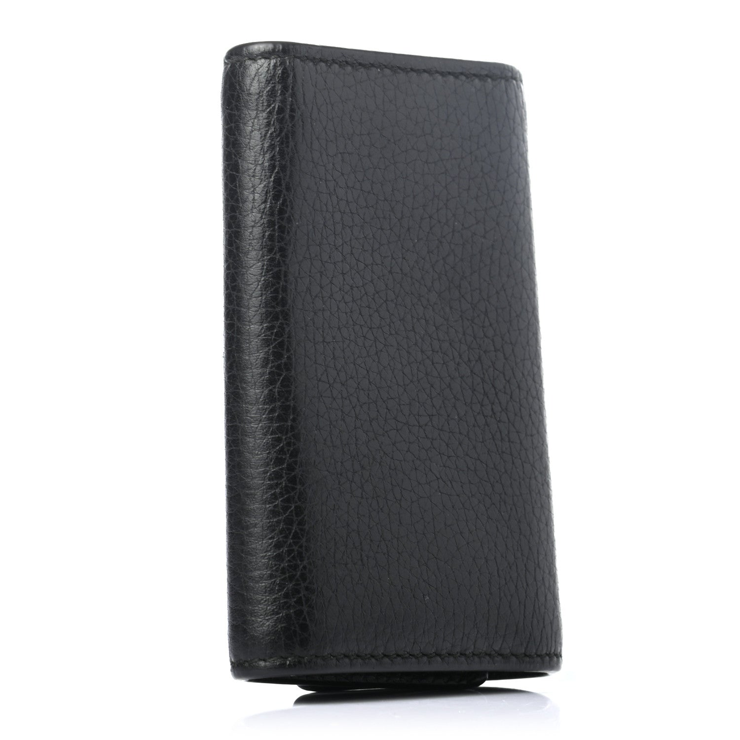 Gucci Pebbled Calfskin Dorian 6 Key Holder Case Black 3 of 7
