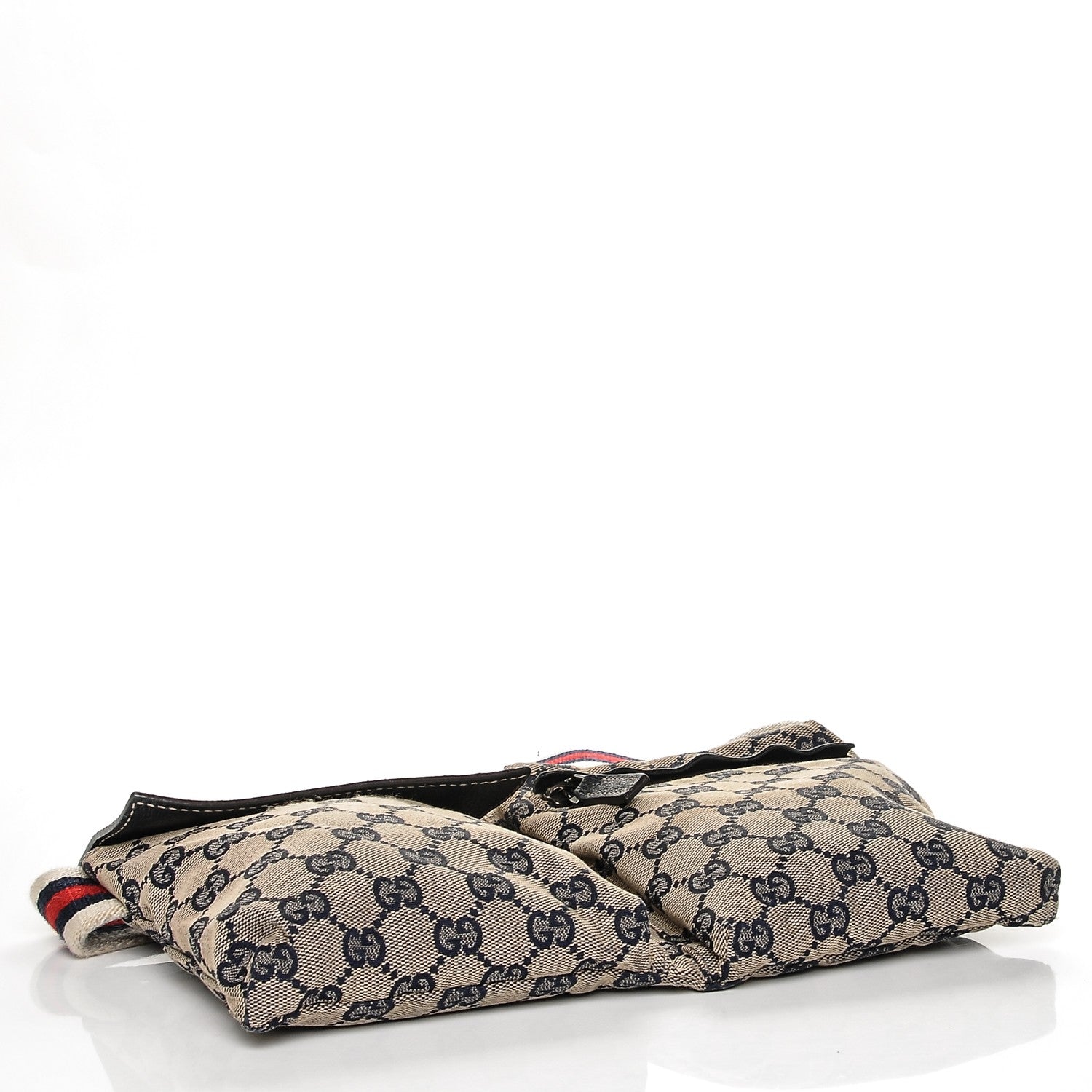 Gucci GG Monogram Web Double Pocket Belt Bag Navy 4 of 6