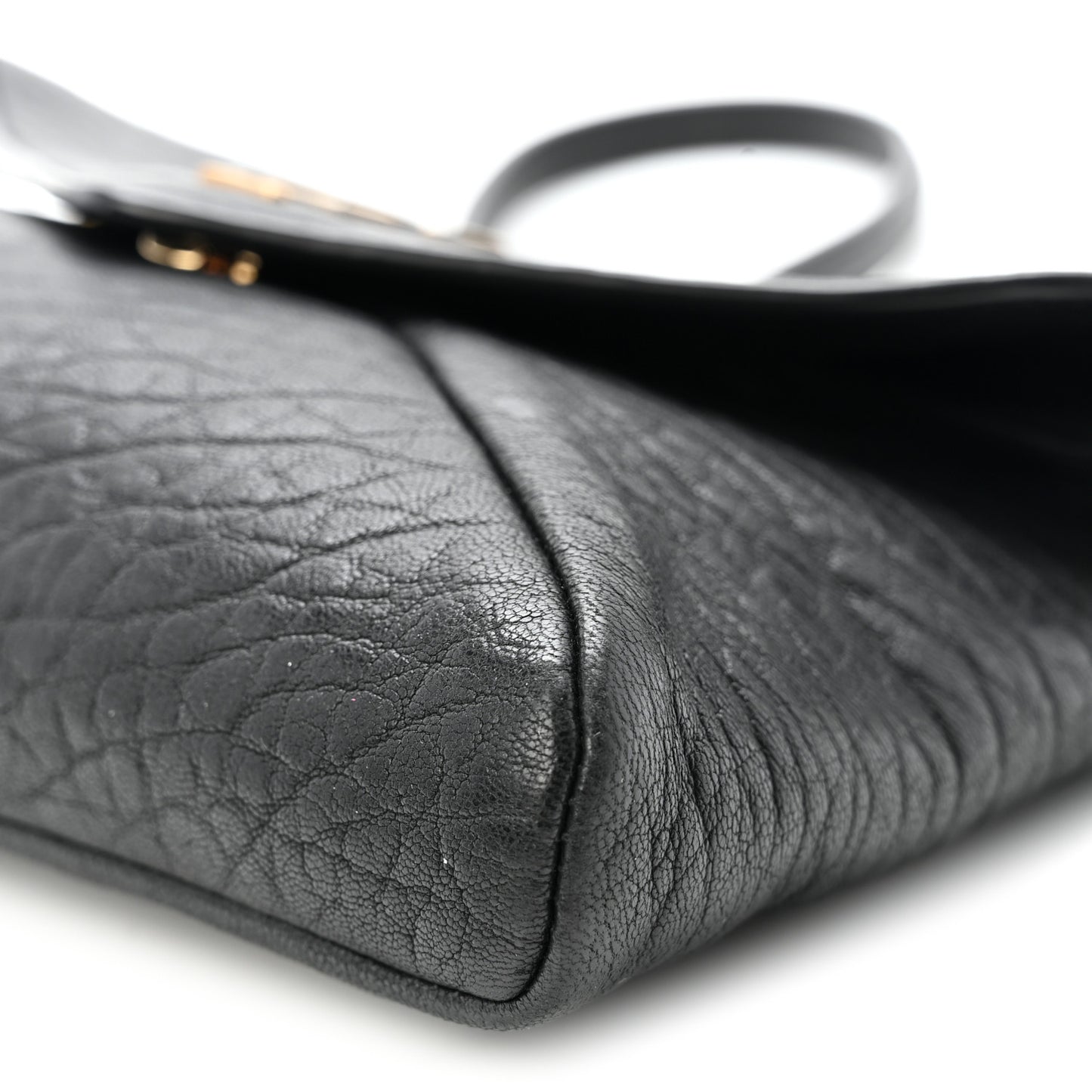 Supple Lambskin Small Cassandre Chain Pouch Black