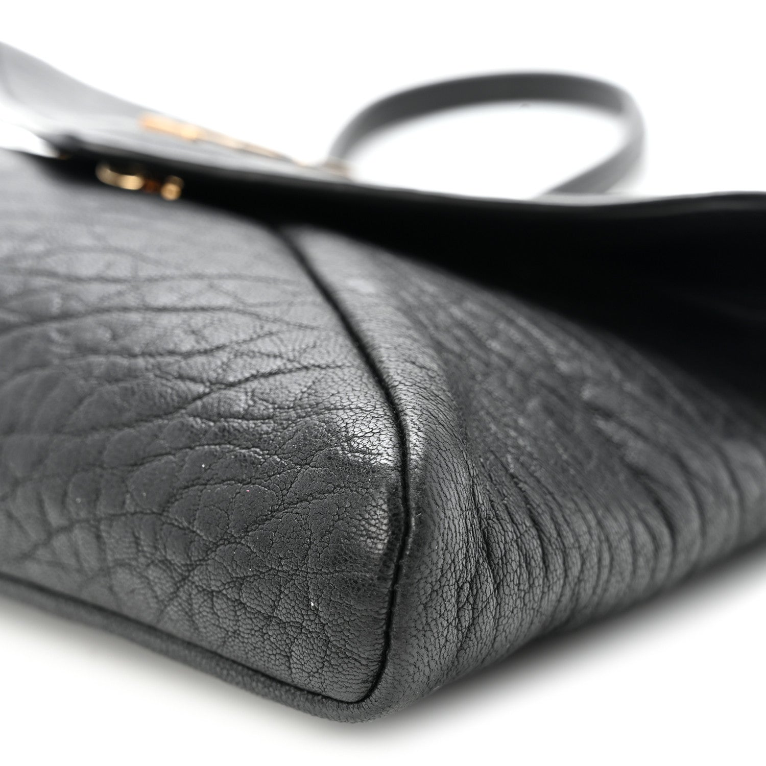 Saint Laurent Supple Lambskin Small Cassandre Chain Pouch Black 10 of 10