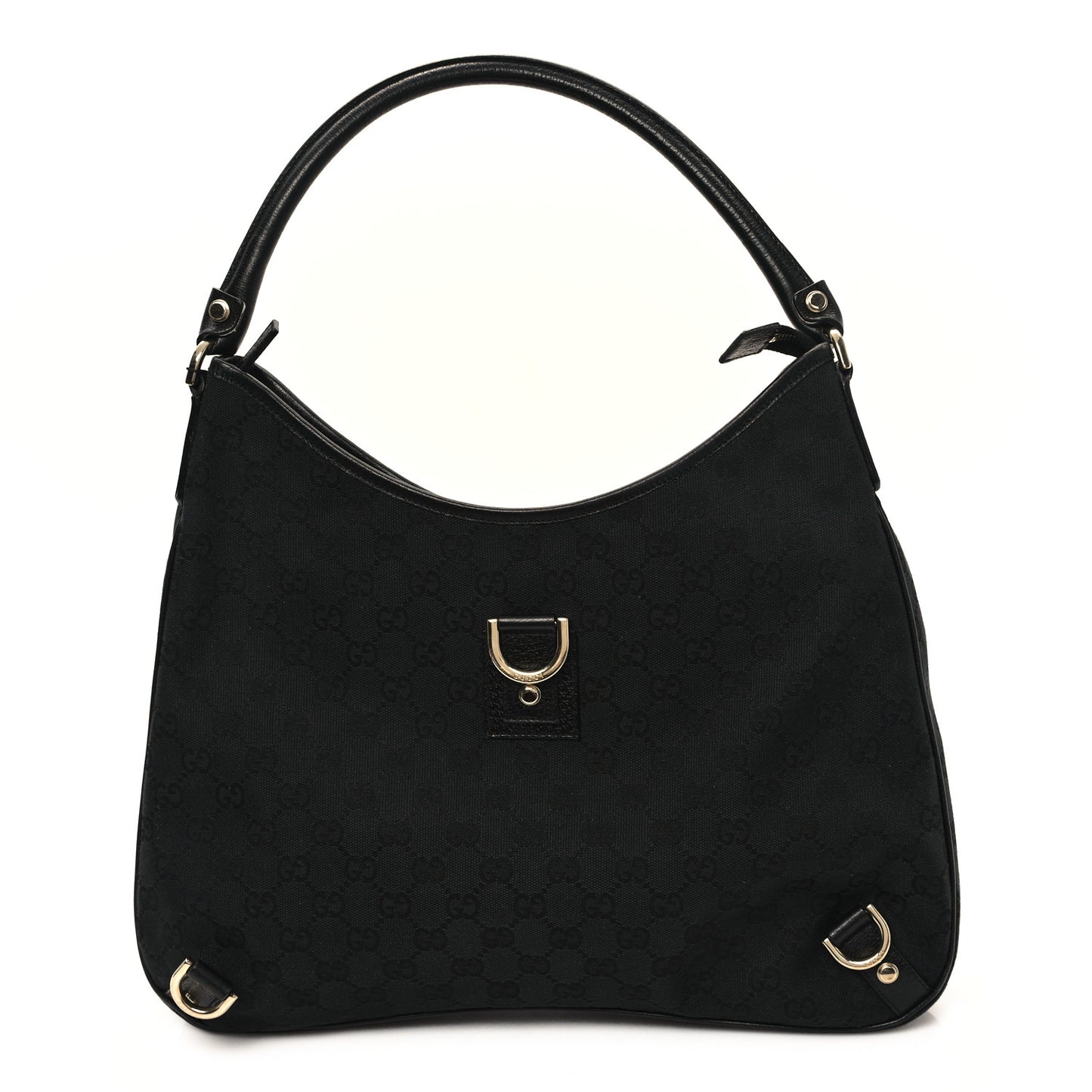 Denim Monogram Abbey D Ring Hobo Black
