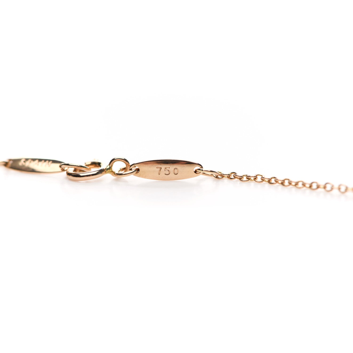 Tiffany 18K Rose Gold Diamond .03ct Elsa Peretti Diamonds by the Yard Pendant Necklace 4 of 7