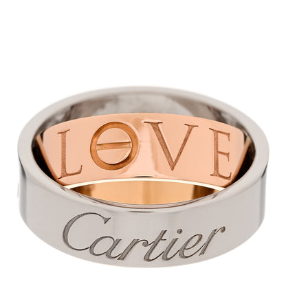 Cartier 18K White Pink Gold 5.5mm Astro LOVE Ring 48 4.5 1 of 4