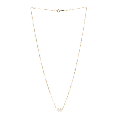 Mikimoto 18K Yellow Gold Akoya Pearl 7-7.5mm Single Pendant Necklace 3 of 5