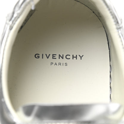Givenchy Calfskin Band Logo Womens Urban Street Sneakers 38.5 Silvery 7 of 10