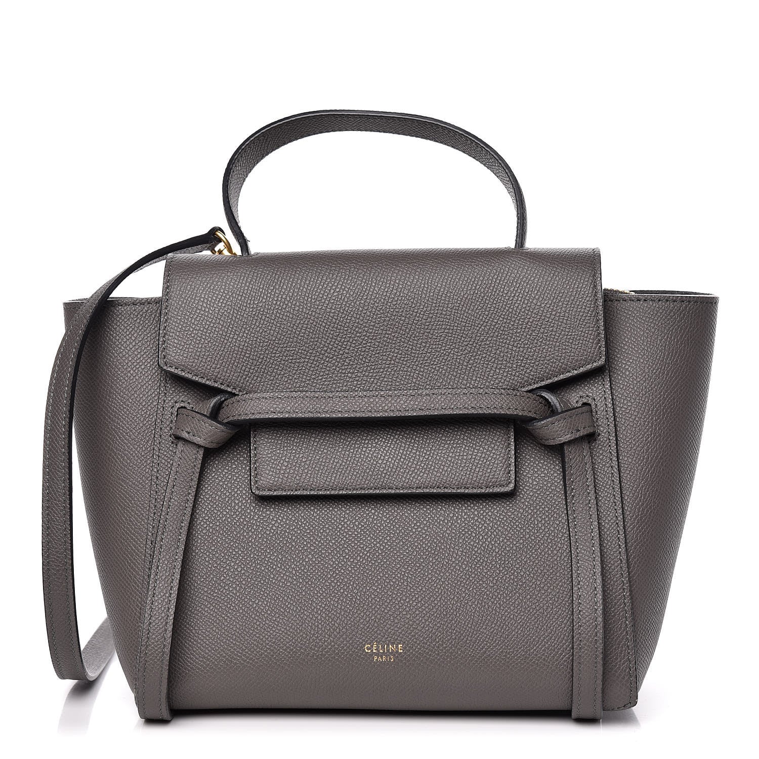 Celine Grained Calfskin Nano Belt Bag Grey 1 of 13