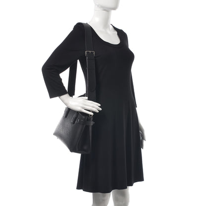 Burberry Calfskin Perforated Small Banner Tote Black 2 of 8