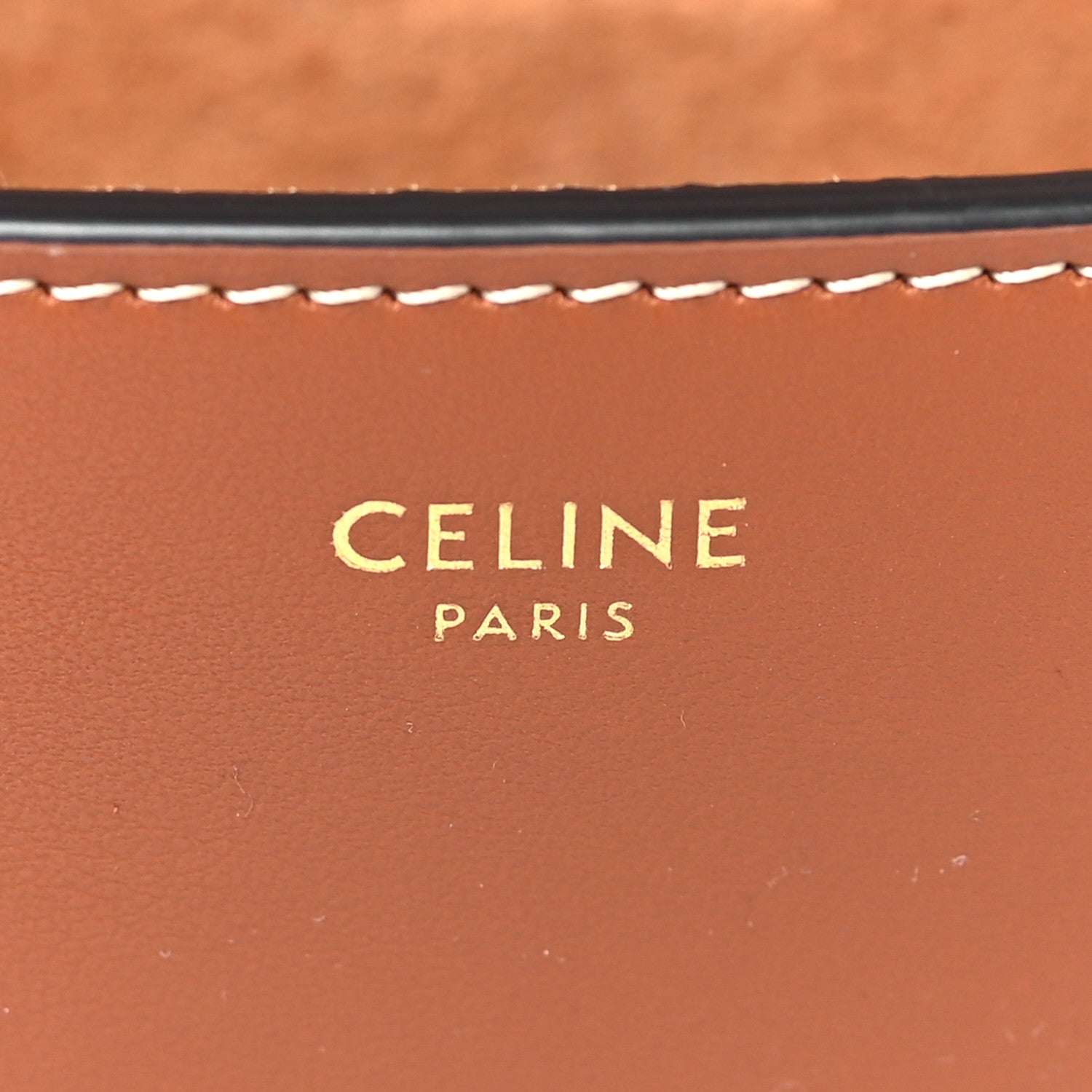 Celine Smooth Calfskin Cuir Triomphe Folco Crossbody Bag Tan 6 of 9