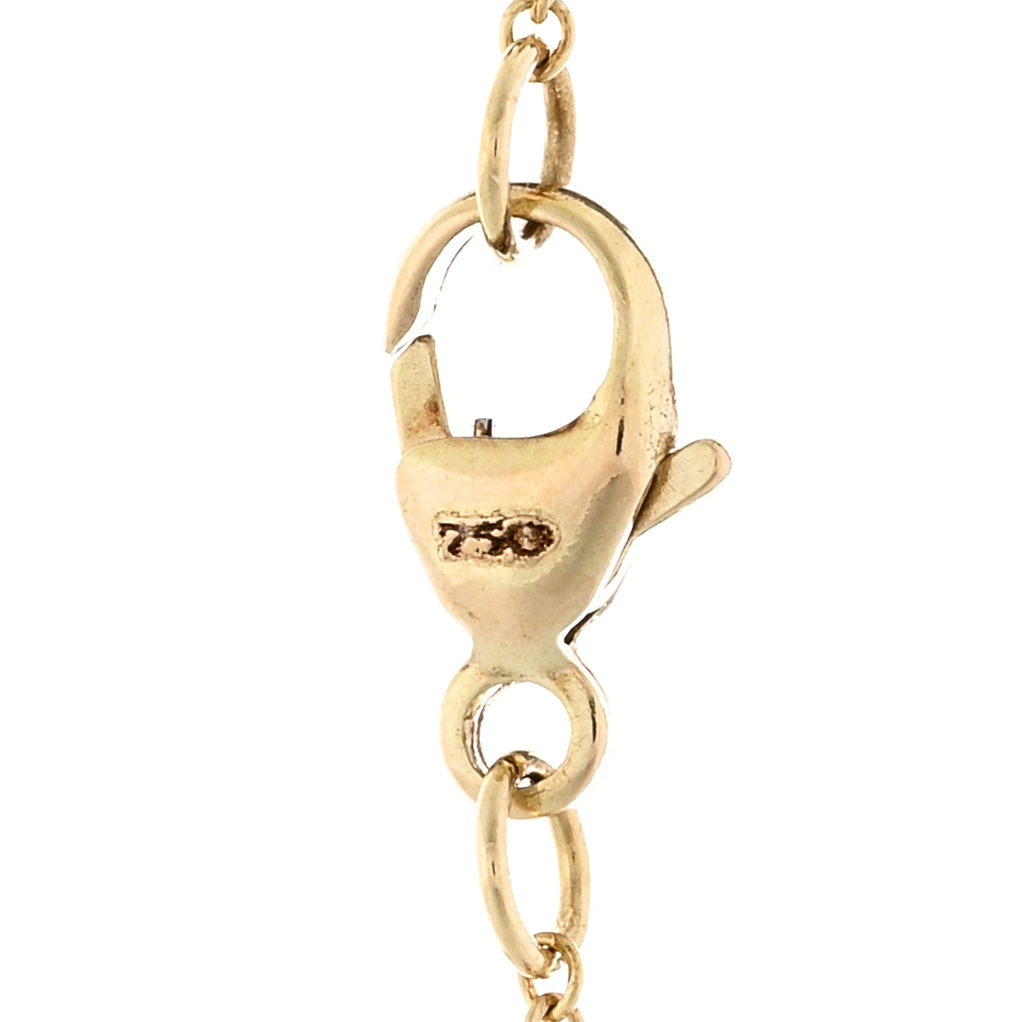 18K Yellow Gold Diamond Cable Collectibles Quatrefoil Pendant Necklace