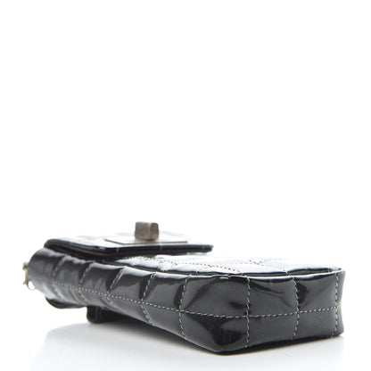 Chanel Patent Calfskin Chocolate Bar Reissue Phone Holder Black 4 of 11