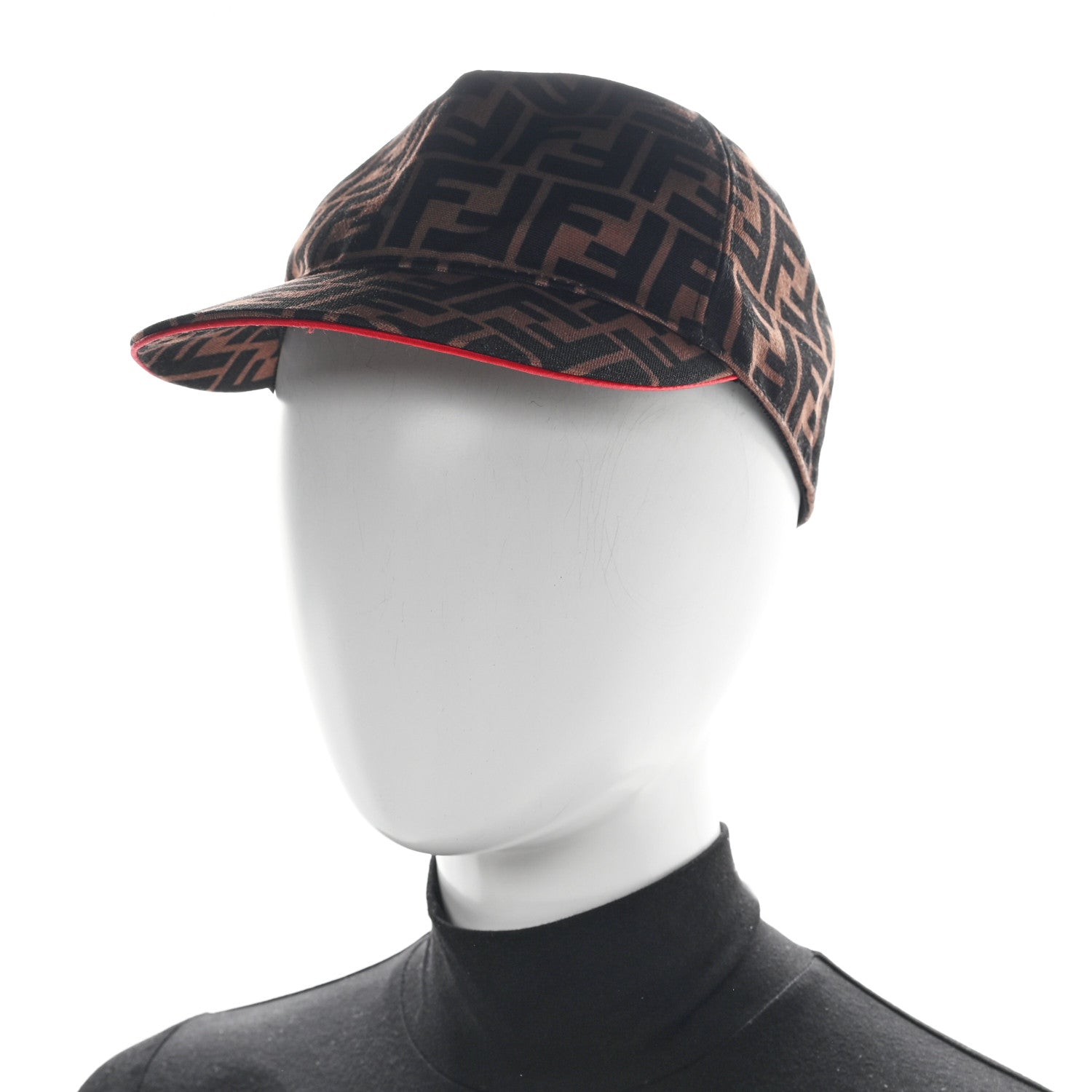 Fendi Canvas FF Reloaded Baseball Hat  Tobacco Red 2 of 8