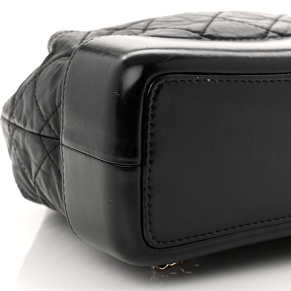 Chanel Aged Calfskin Quilted Small Gabrielle Backpack Black 9 of 11