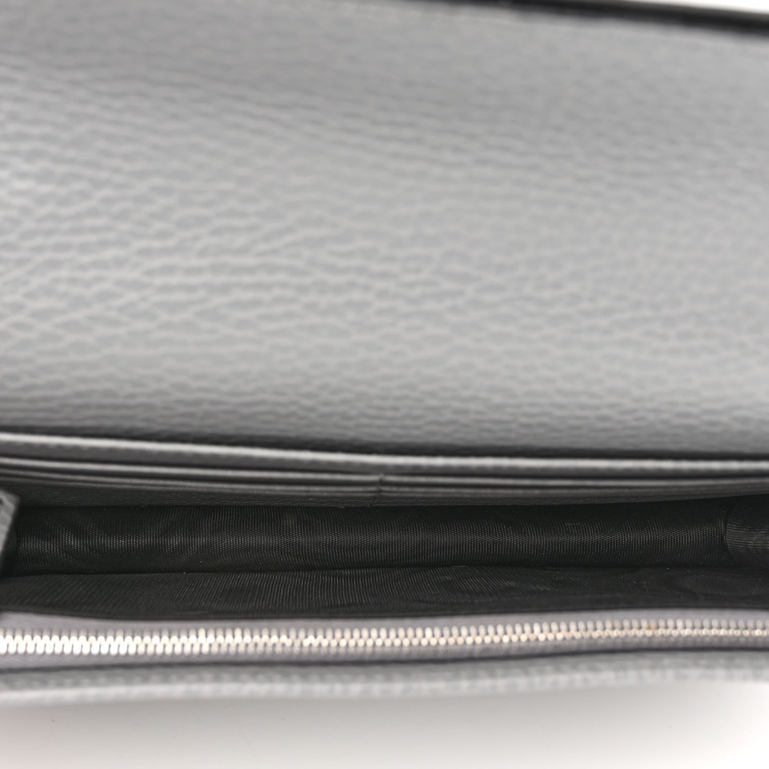 Gucci Dollar Calfskin Enamel Monochrome Mini GG Marmont Chain Wallet Deep Grey 5 of 9
