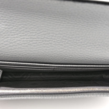 Gucci Dollar Calfskin Enamel Monochrome Mini GG Marmont Chain Wallet Deep Grey 5 of 9