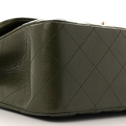 Chanel Caviar Quilted Jumbo Double Flap Vert Fonce 9 of 12