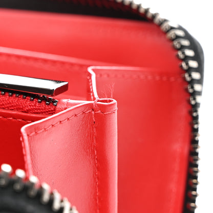 Christian Louboutin Calfskin Panettone Spiked Zip Around Wallet White 9 of 10