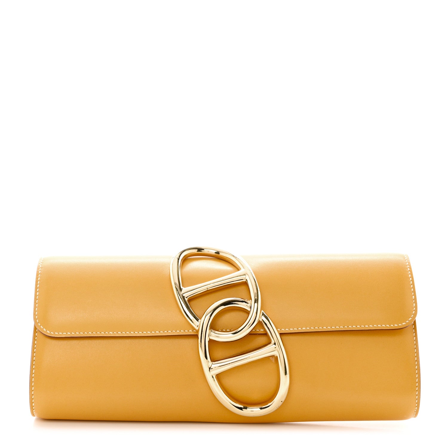 Hermes Veau Tadelakt Egee Clutch Soleil 1 of 9