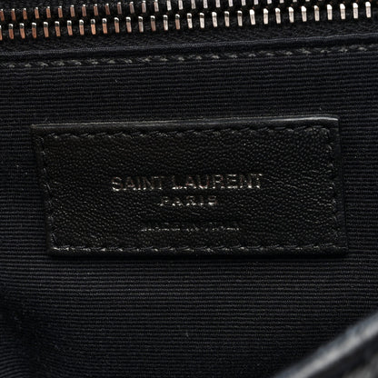 Saint Laurent Crinkled Calfskin Matelasse Monogram Medium Niki Chain Satchel Black 6 of 9