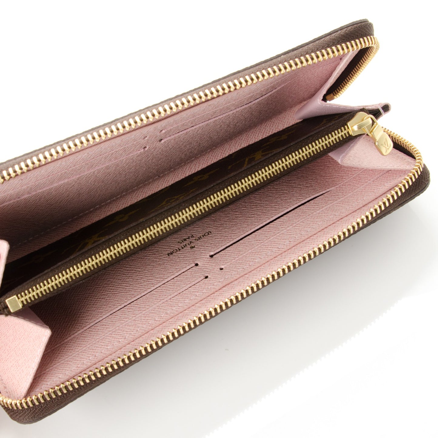 Monogram Clemence Wallet Rose Ballerine