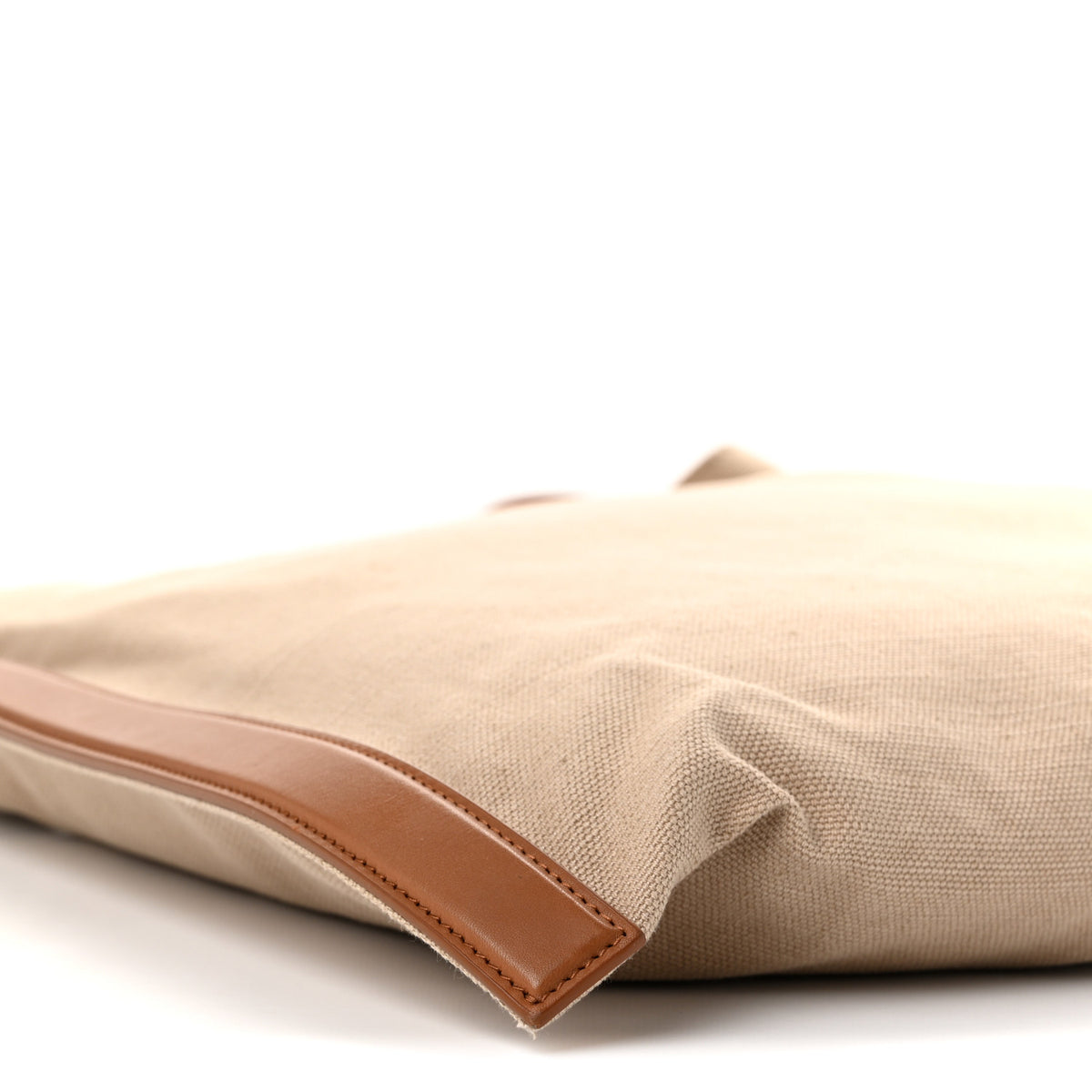 Saint Laurent Canvas Calfskin Flat Hobo Desert Dust Brick 9 of 10