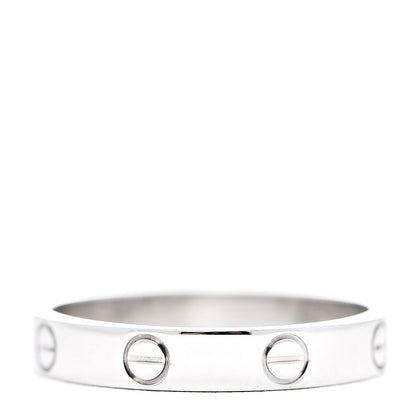 Cartier 18K White Gold 3.5mm LOVE Wedding Band Ring 58 8.25 2 of 3
