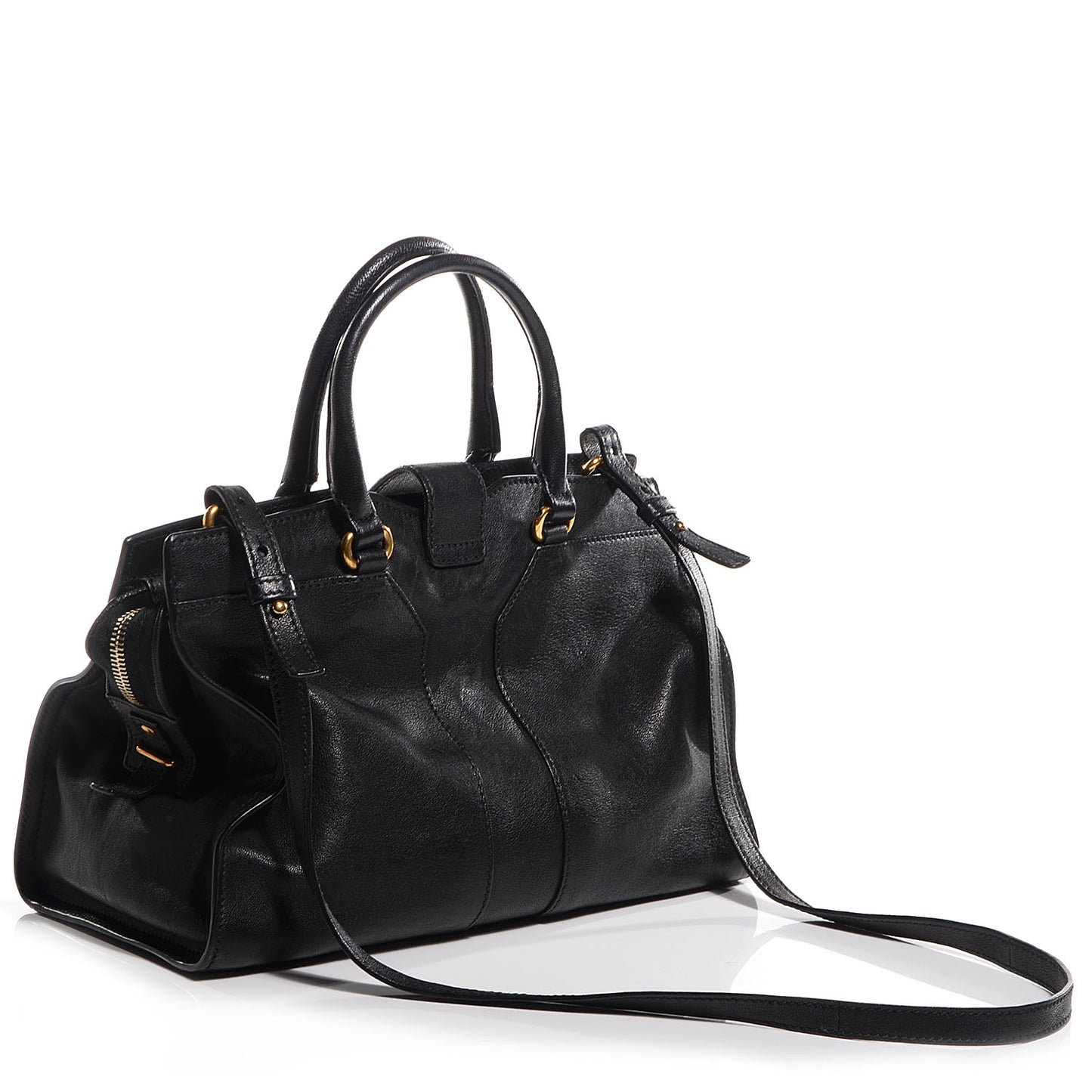 Sheepskin Leather Mini Cabas ChYc Black