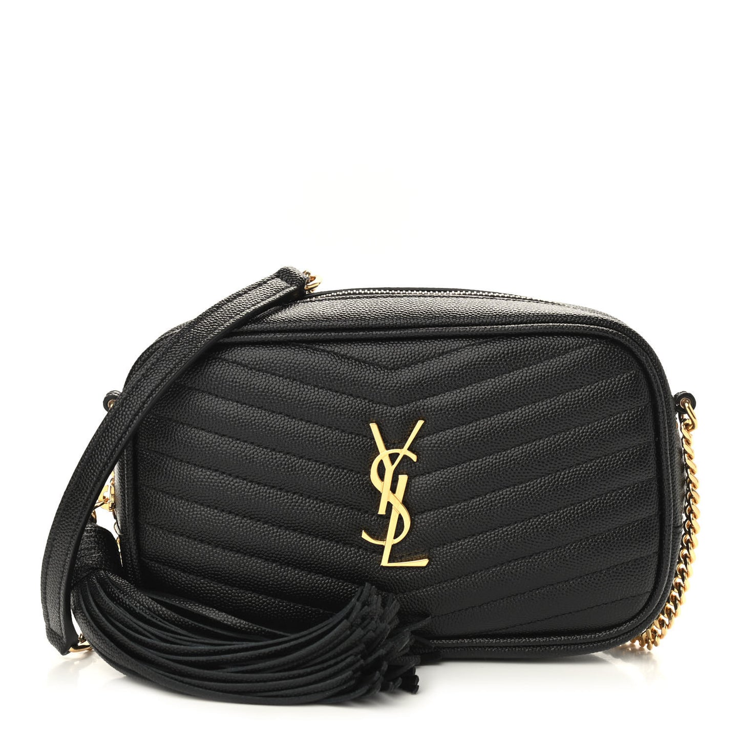 Grain De Poudre Matelasse Monogram Mini Lou Camera Bag Black