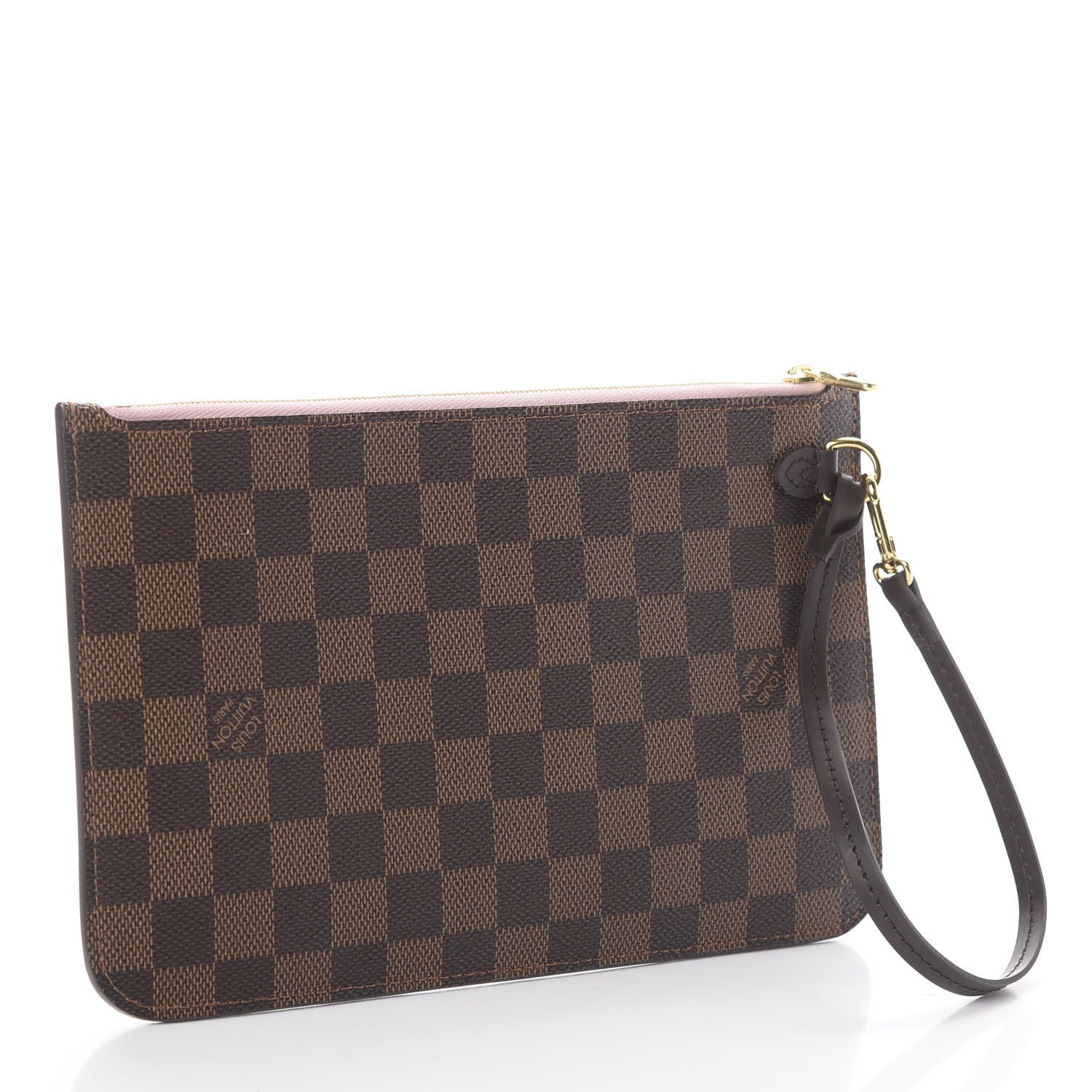 Louis Vuitton Damier Ebene Neverfull MM GM Pochette Rose Ballerine 2 of 5