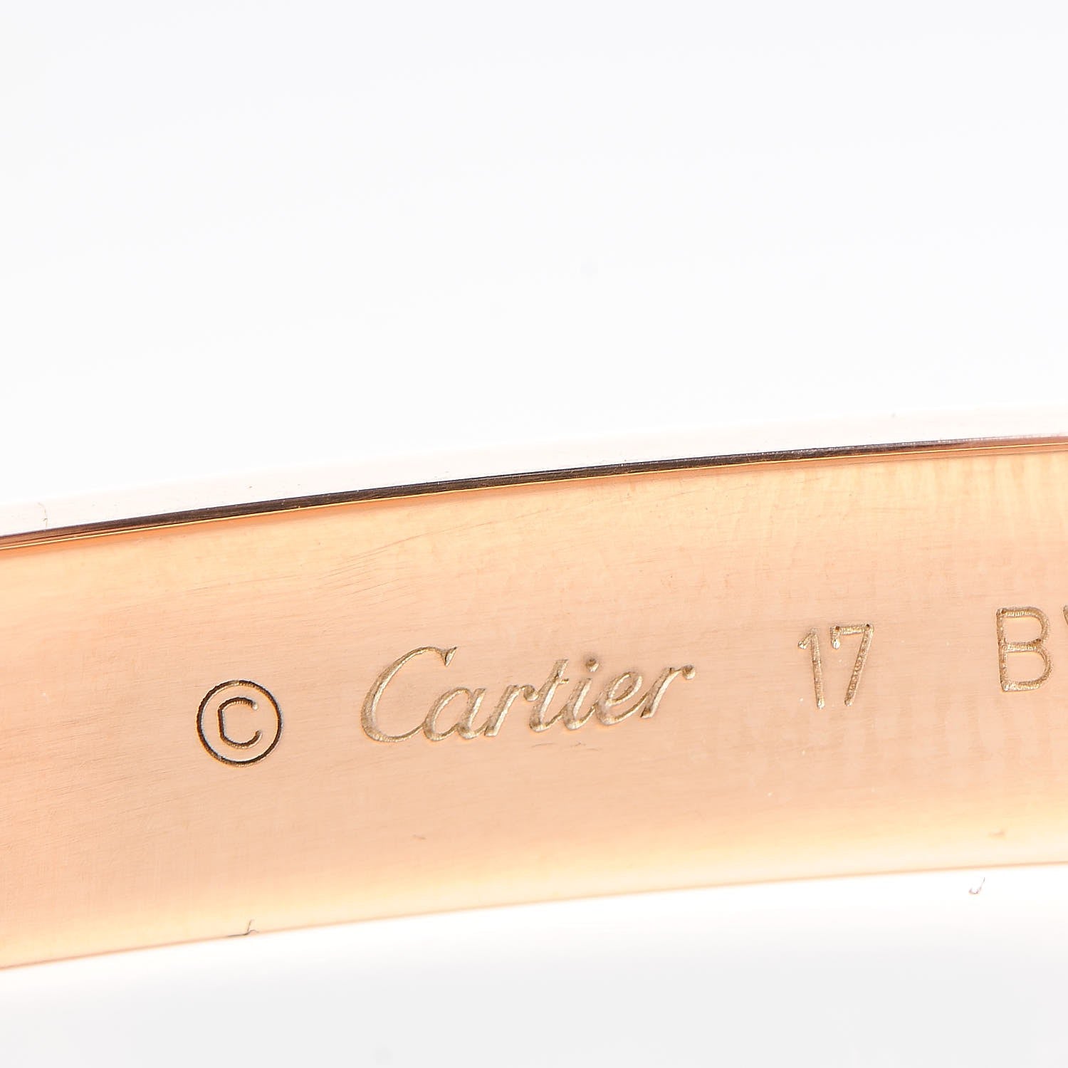 Cartier 18K Pink Gold LOVE Bracelet 17 7 of 11