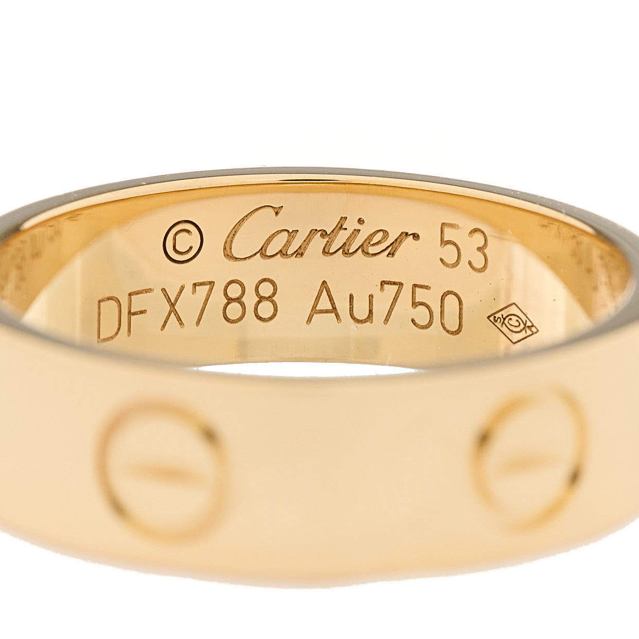 Cartier 18K Yellow Gold 5.5mm LOVE Ring 53 6.25 4 of 4