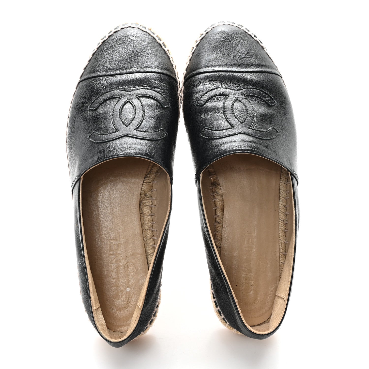 Chanel Lambskin CC Espadrilles 40 Black 2 of 10