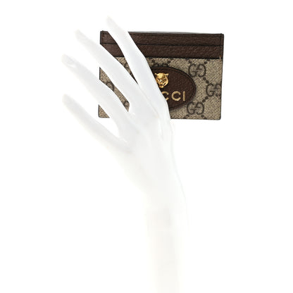 Gucci GG Supreme Monogram Neo Vintage Card Holder Beige Crop New Acero 2 of 7