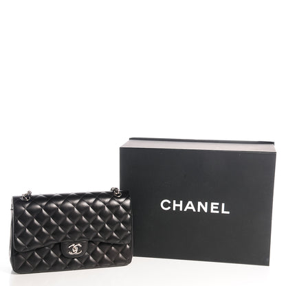Chanel Lambskin Quilted Jumbo Double Flap Black 5 of 9