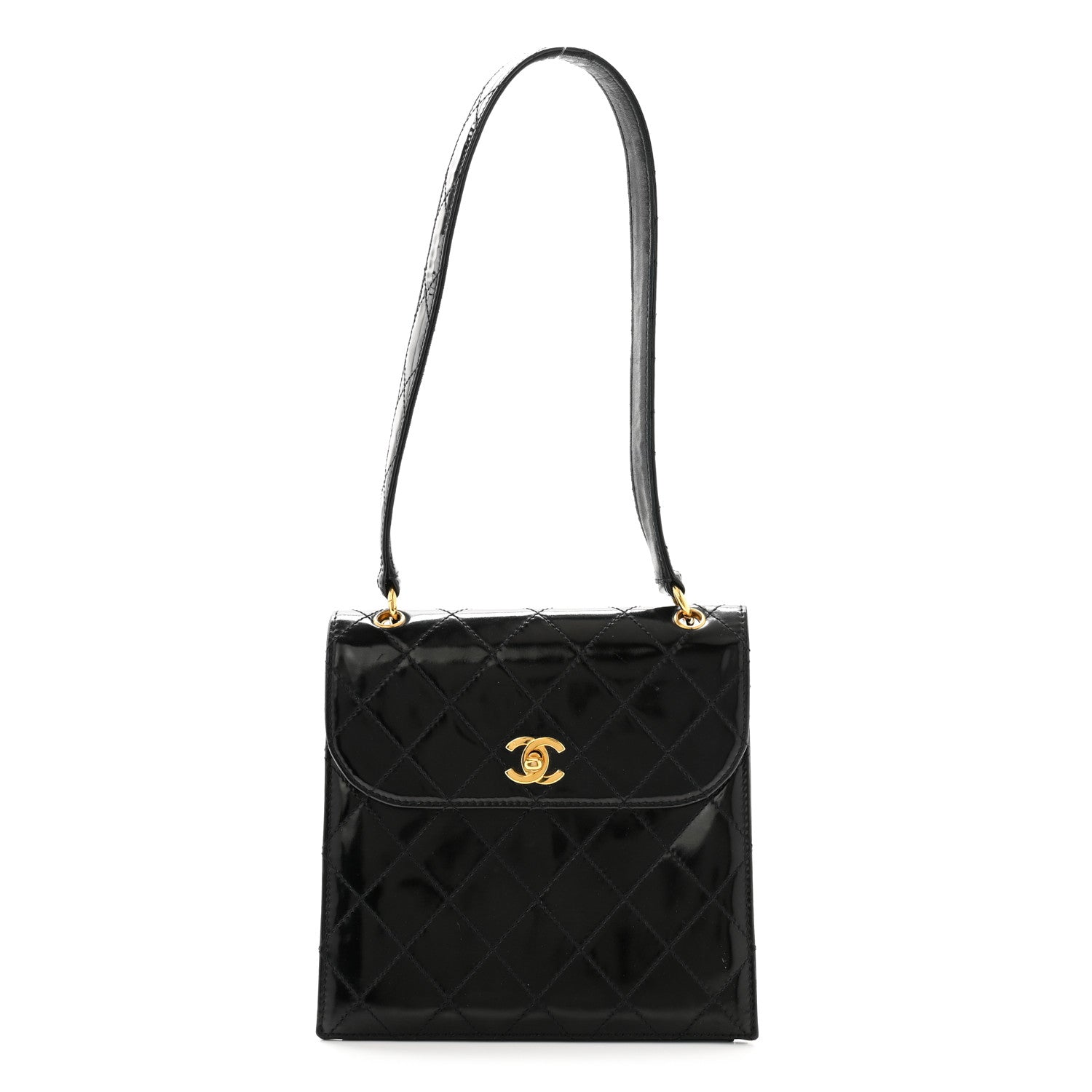 Chanel Patent Medium Kelly Flap Black 1 of 12