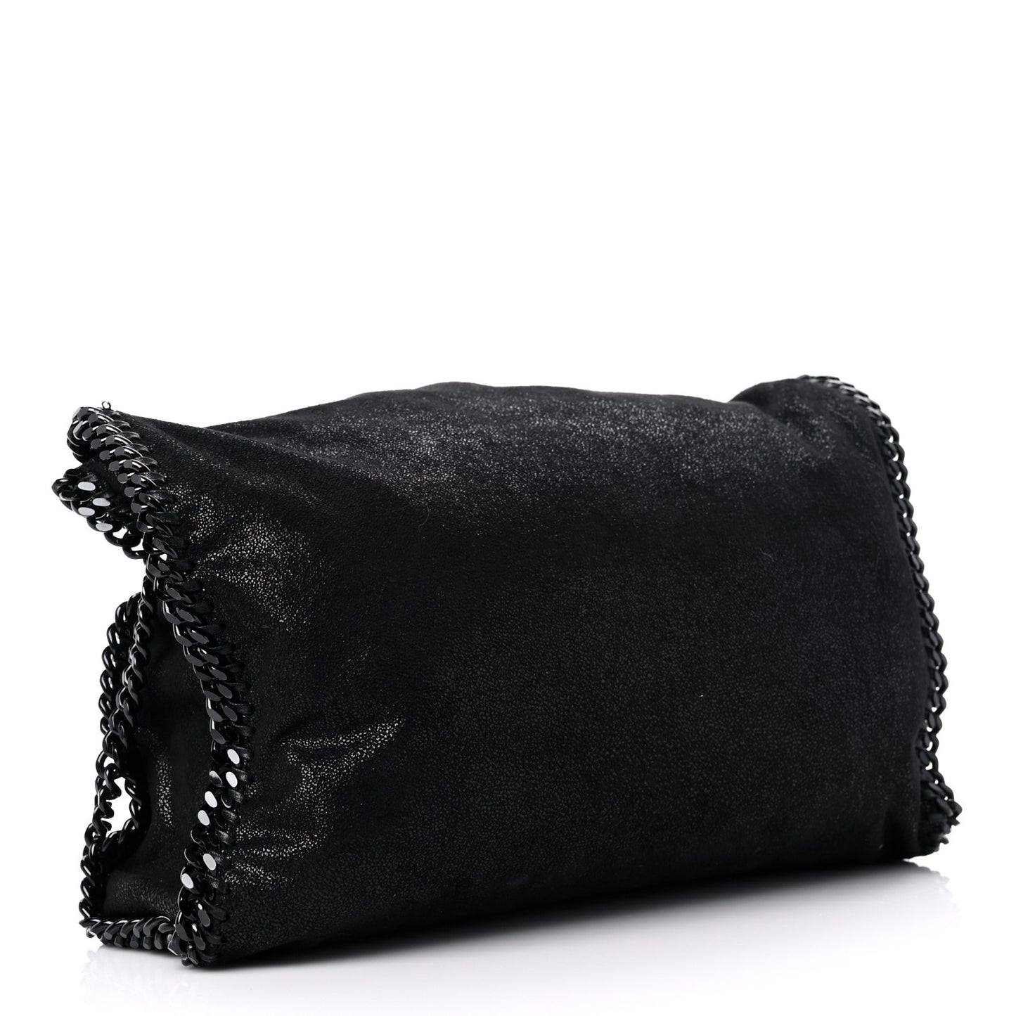 Shaggy Deer Mini Falabella Fold Over Tote Black