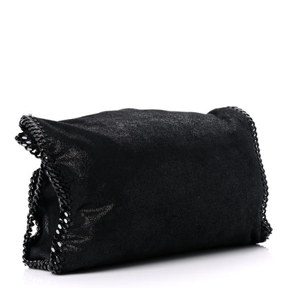 Stella McCartney Shaggy Deer Mini Falabella Fold Over Tote Black 3 of 11
