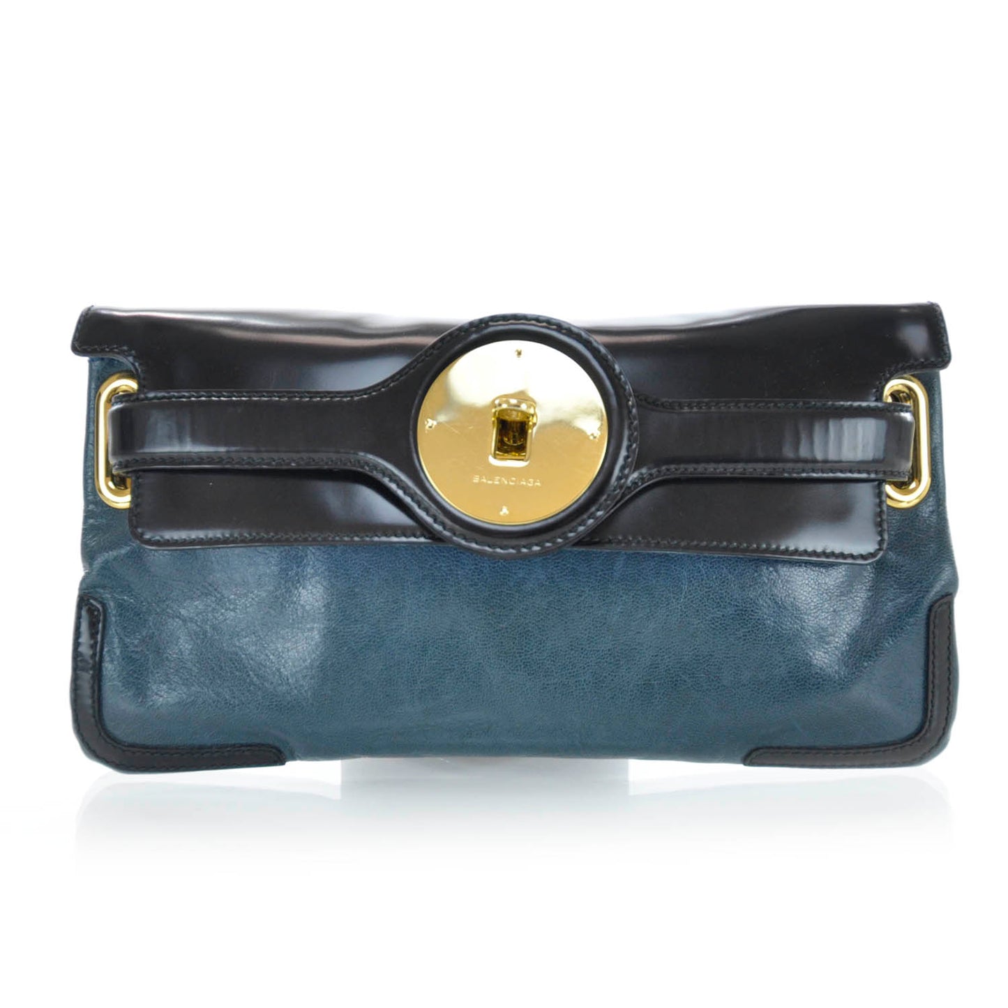 Leather Lune Clutch
