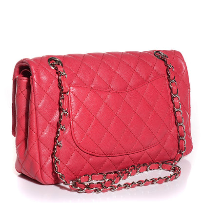 Chanel Washed Caviar Medium Double Flap Fuchsia 3 of 8
