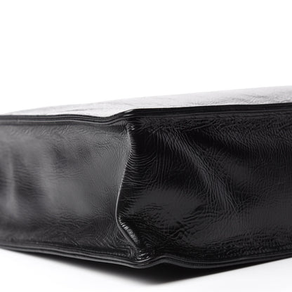 Chanel Shiny Aged Calfskin North South Shopping Bag Black 6 of 11