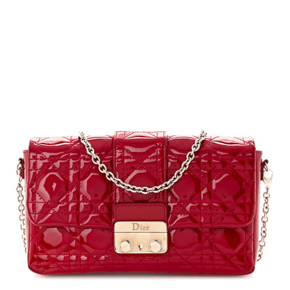Christian Dior Patent Cannage Miss Dior Promenade Pouch Red 1 of 15