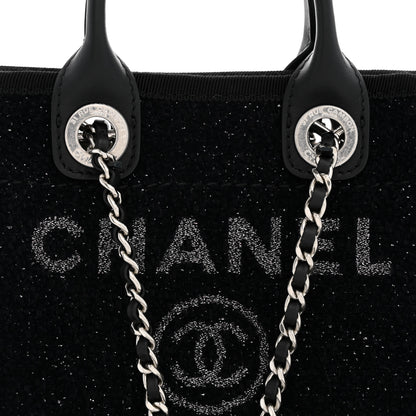 Chanel Lurex Canvas Mini Deauville Tote Black 8 of 11