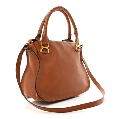 Chloe Calfskin Studded Medium Marcie Double Carry Tan 3 of 13