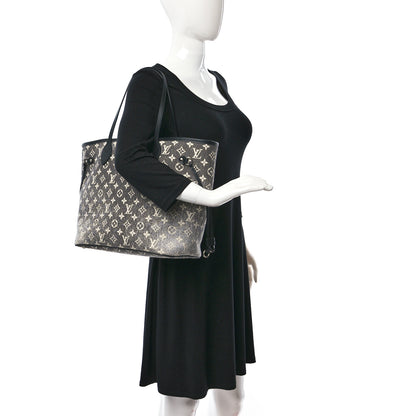 Louis Vuitton Denim Monogram Jacquard Neverfull MM Grey 2 of 9
