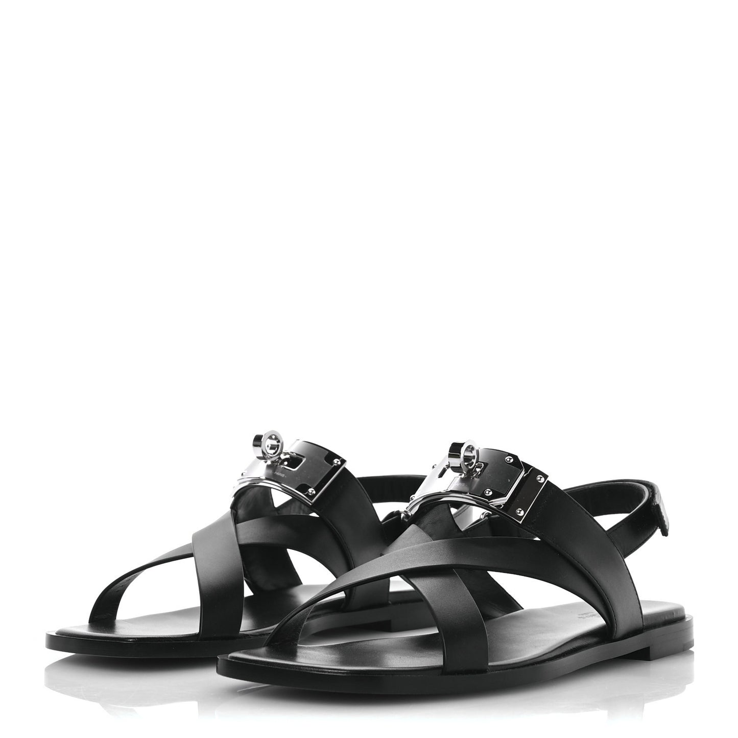 Calfskin Womens Ines Sandals 39 Black