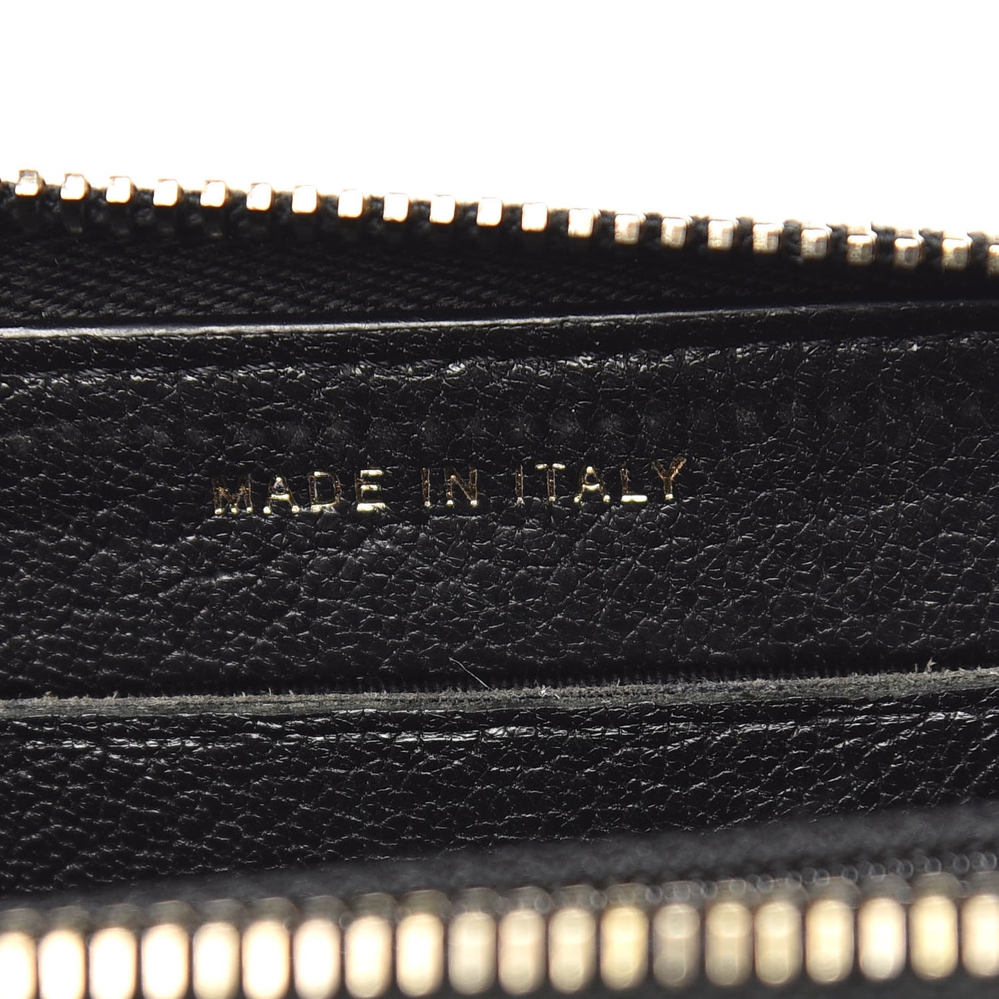 Patent Quilted Small Zip Around Wallet Black