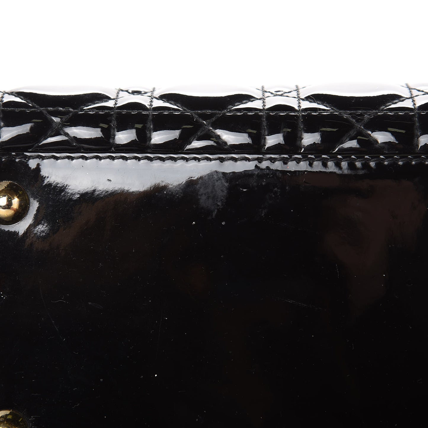 Patent Cannage Large Lady Dior Black