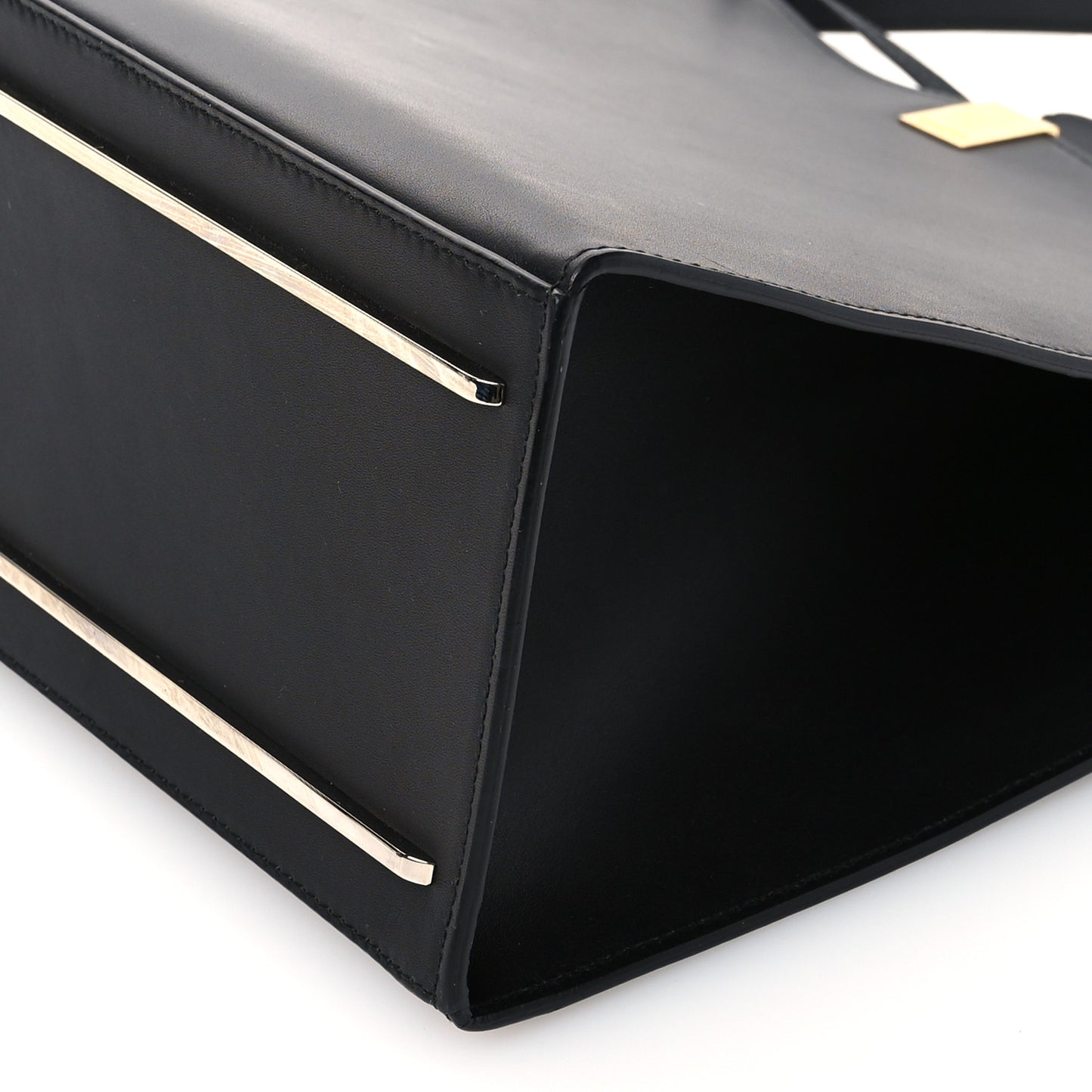 Calfskin Le Dix Soft Cabas M Shoulder Bag Black