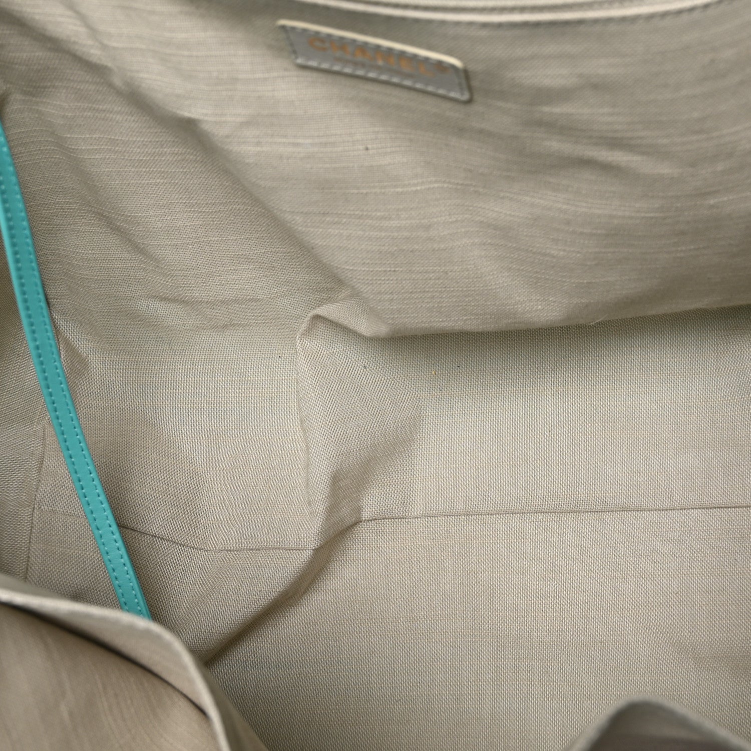 Chanel Mixed Fibers Medium Deauville Tote Turquoise 6 of 12