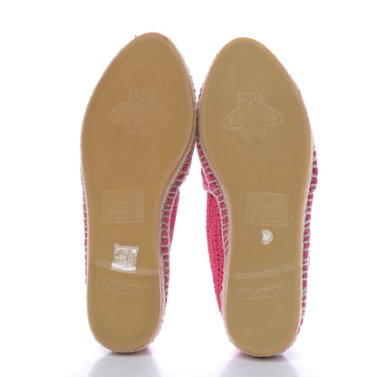 Gucci Cotton Crochet Pearly GG Marmont Espadrilles 37 Cyclamen Rose 5 of 9