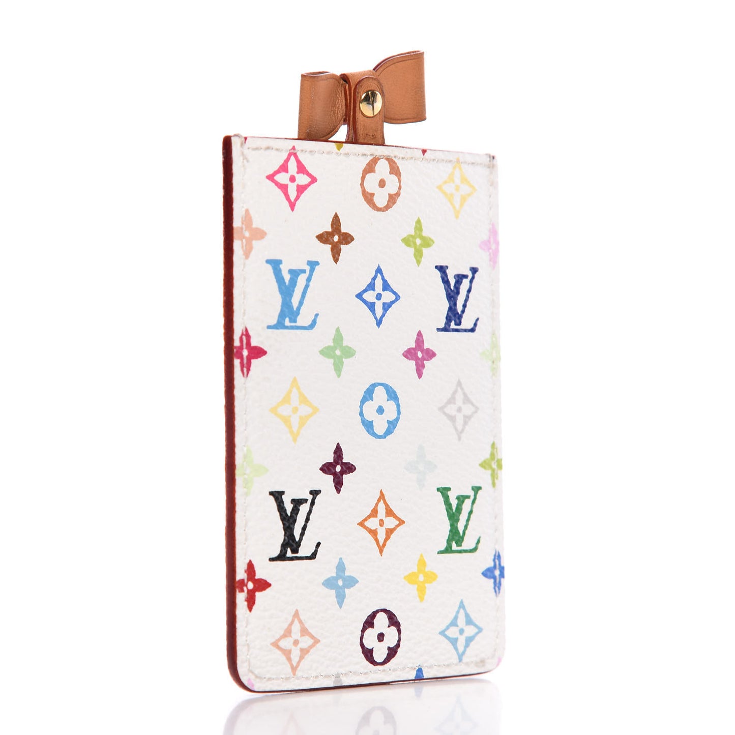 Monogram Multicolor Mirror and Case Pouch White